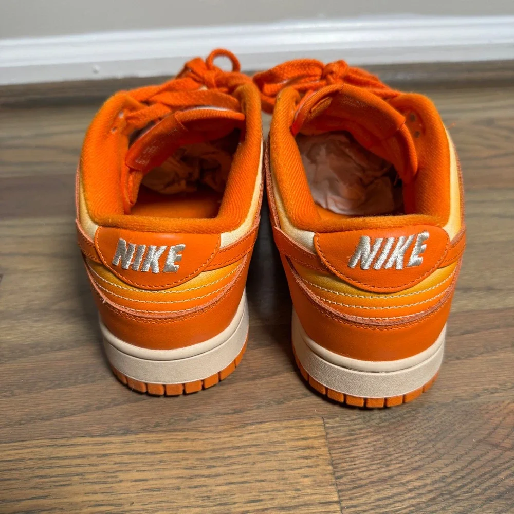 Nike Dunk Low Womens 8.5 Magma Orange DX2953-800 Gradient Pearl White Sneakers